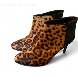 Nine West Leopard Print Genuine Calf Hair Ankle size 9
